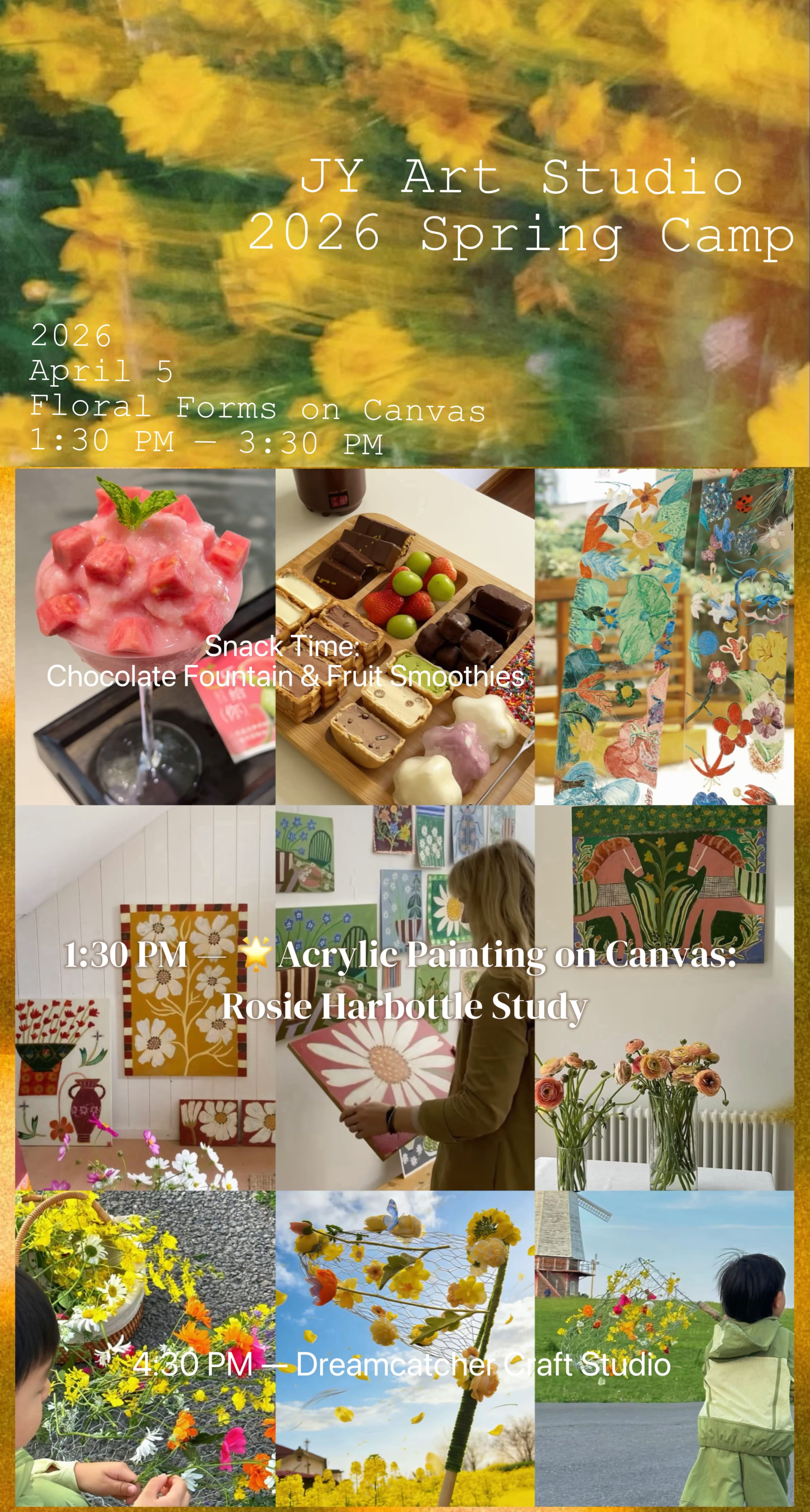 🌻 Golden Bloom on Canvas · 4/5 1:30pm-5:30pm